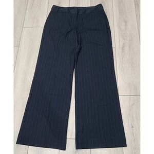 The Limited Lexie Fit Wide Leg Trousers Black Pink Pinstripe Womens Size 8 Pants